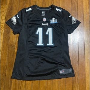 philadelphia eagles carson wentz nike jersey youth large super bowl patch.